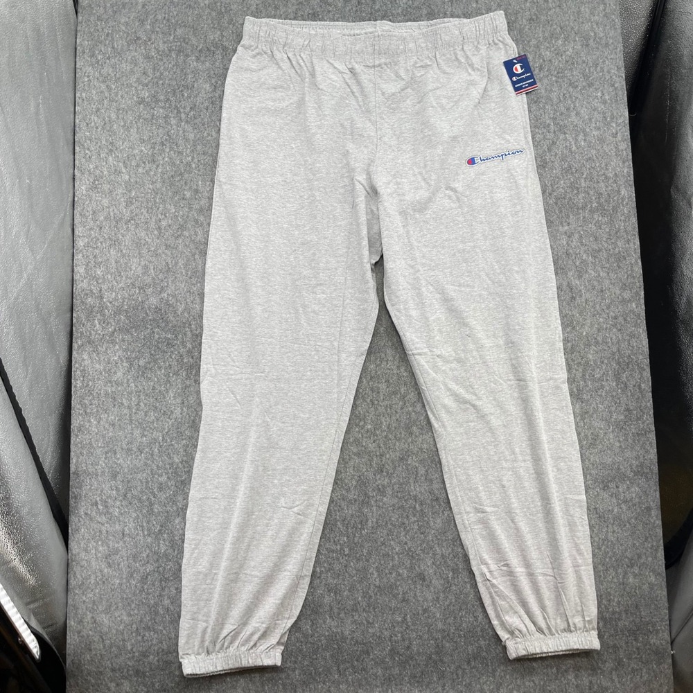 Champion Sweatpants Mens 3XLT Big & Tall Gray Jersey Jogger Heather Gray NWT
